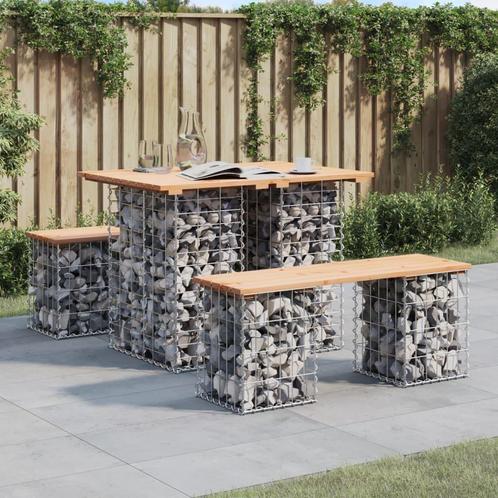 vidaXL Tuinbank schanskorfontwerp 100x70x72 cm massief, Tuin en Terras, Tuinsets en Loungesets, Nieuw, Verzenden