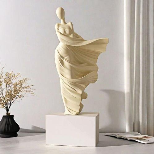 Beeldje - Flowing dress figurine with abstract face - Hars, Antiek en Kunst, Curiosa en Brocante
