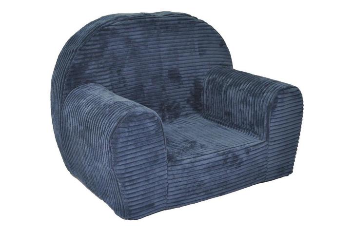 Kinderfauteuil LINCOL blauw | Corduroy | Beste Prijs, Huis en Inrichting, Stoelen, Blauw, Eén, Nieuw, Stof, Ophalen of Verzenden