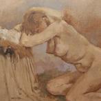 Dutch school (XX) - Nude in atelier, Antiek en Kunst