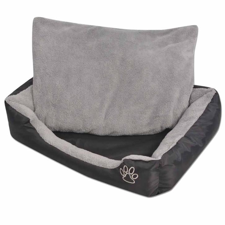 vidaXL Hondenbed met gewatteerd kussen maat L zwart, Dieren en Toebehoren, Honden-accessoires, Nieuw, Verzenden