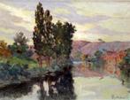 Alexandre Rigotard (1871-1944) - Paisaje con río, Antiek en Kunst