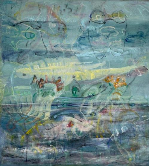 Villafuerte - Dance Like Water, Antiek en Kunst, Kunst | Schilderijen | Modern