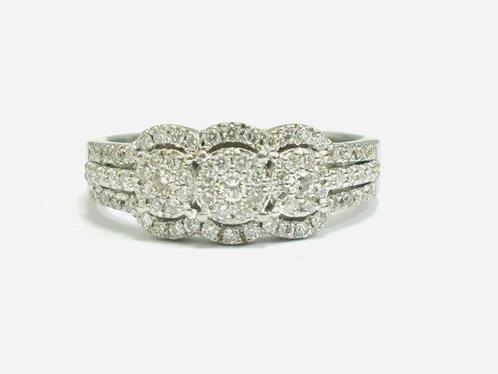 Bague - 18 carats Or blanc -  1.10ct. tw. Diamant, Bijoux, Sacs & Beauté, Bijoux anciens