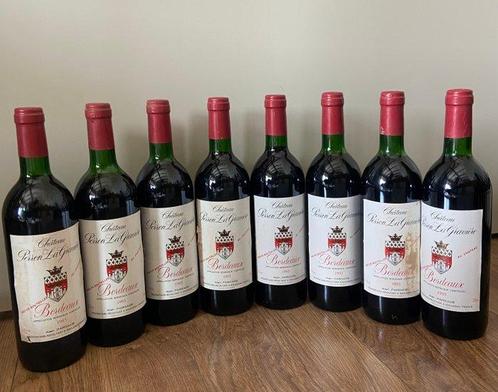 1993 Chateau Perron La Graviere - Bordeaux - 8 Flessen (0.75, Verzamelen, Wijnen