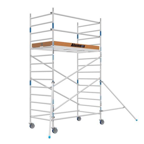 ALX rolsteiger 135x190x5.2m WH met AGS voorloopleuning, Doe-het-zelf en Bouw, Steigers, Rolsteiger of Kamersteiger, Nieuw, 5 meter of hoger