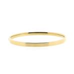 Gouden gladde slavenarmband | Ø 60 mm (tijdloos sieraad), Ophalen of Verzenden, Gebruikt, Overige kleuren, Goud