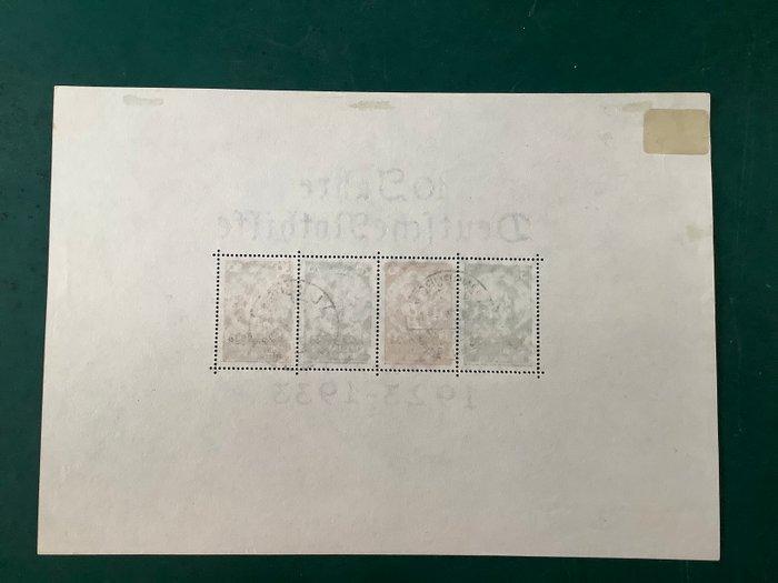 Duitse Rijk 1933 - Noodhulpblok met zeldzame annulering, Postzegels en Munten, Postzegels | Europa | Duitsland