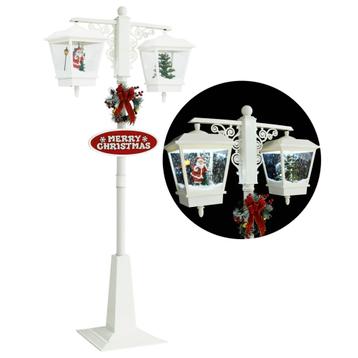 vidaXL Lampadaire avec PÃ¨re NoÃ«l Blanc et rouge