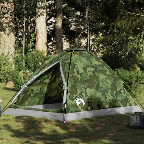 vidaXL Koepeltent 2-persoons waterdicht camouflage, Caravanes & Camping, Tentes, Envoi