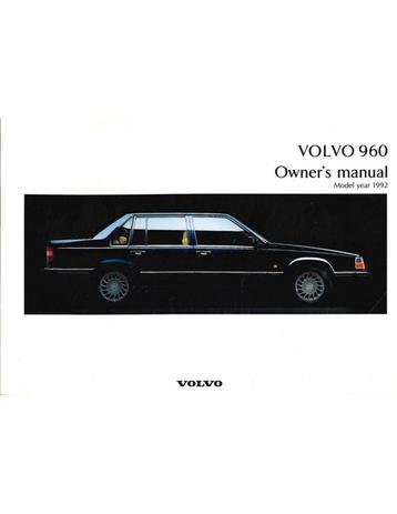 1992 VOLVO 960 INSTRUCTIEBOEKJE ENGELS