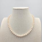 Zonder minimumprijs - Halsketting Zilver Parel - Akoya 7,5, Nieuw