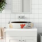 vidaXL Opzetwasbak ovaal 59x40x15 cm keramiek meerkleurig, Doe-het-zelf en Bouw, Verzenden, Nieuw