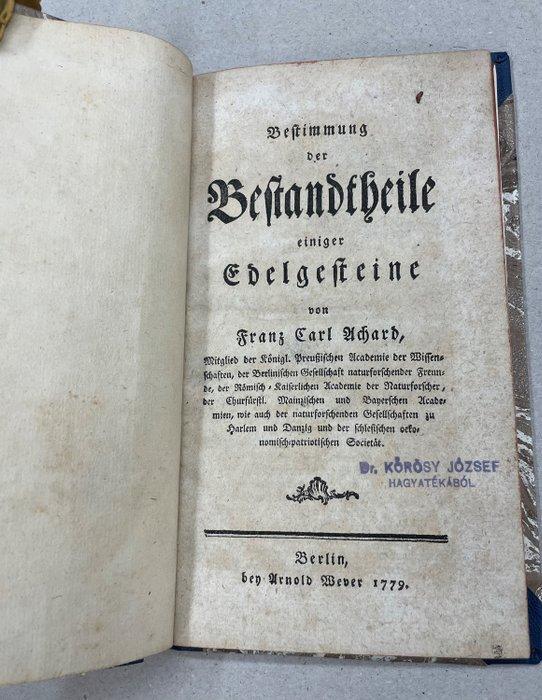 Franz Carl Achard (1753–1821) - Bestimmung der Bestandtheile, Antiek en Kunst, Antiek | Boeken en Manuscripten