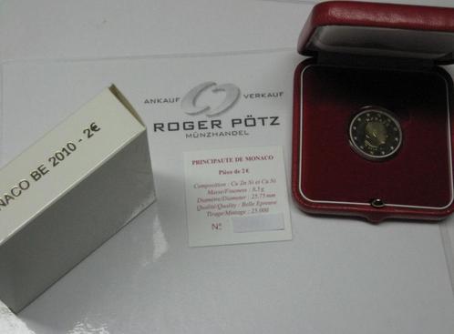 Monaco 2 Euro 2010 Prinz Albert GedenkMunt Pp nur 25 000..., Postzegels en Munten, Munten | Europa | Euromunten, België, Verzenden