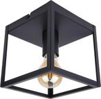 Industriële Plafondlamp Zwart | 16x16cm | Incl. Lichtbron, Verzenden, Nieuw