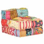 vidaXL Poef modulair stof patchwork, Verzenden, Nieuw