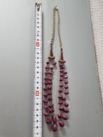 Ketting met hanger - 14 karaat Geel goud Robijn - Robijn, Handtassen en Accessoires, Antieke sieraden