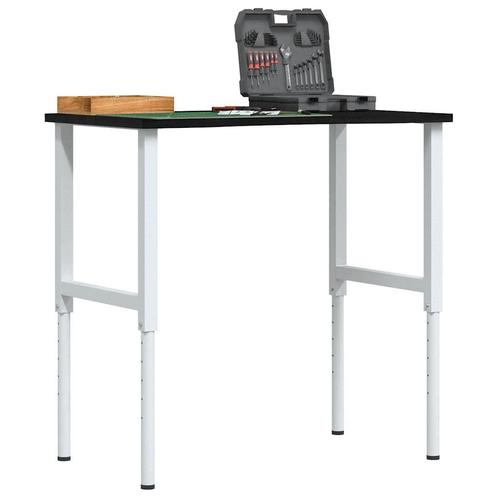 vidaXL Werkbank 100x60x(71,5-98) cm eikenhout donkerbruin, Doe-het-zelf en Bouw, Werkbanken, Nieuw, Verzenden