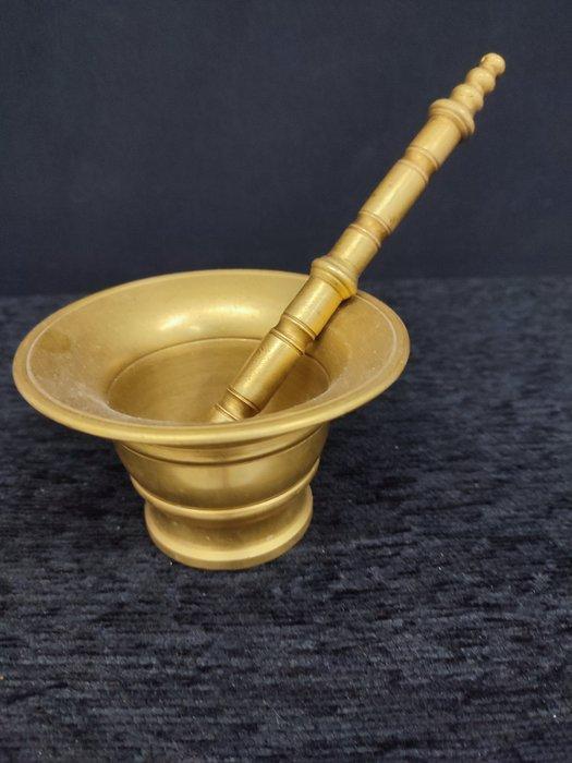 Vijzel en stamper - Brons - Antiek bronzen mortier, Antiek en Kunst, Curiosa en Brocante