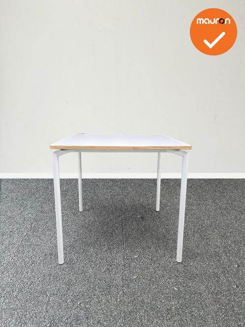 Vergadertafel - 4-poots - 80x80cm - met wit onderstel - incl, Articles professionnels, Aménagement de Bureau & Magasin | Mobilier de bureau & Aménagement