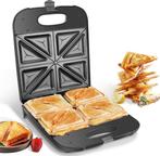 Tosti apparaat - Tosti ijzer - Sandwich maker - 1400W - Zwar, Verzenden, Nieuw