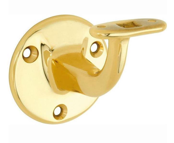 Leuninghouder Elegant vlak opschroevend messing gelakt, Doe-het-zelf en Bouw, Overige Doe-Het-Zelf en Bouw, Nieuw