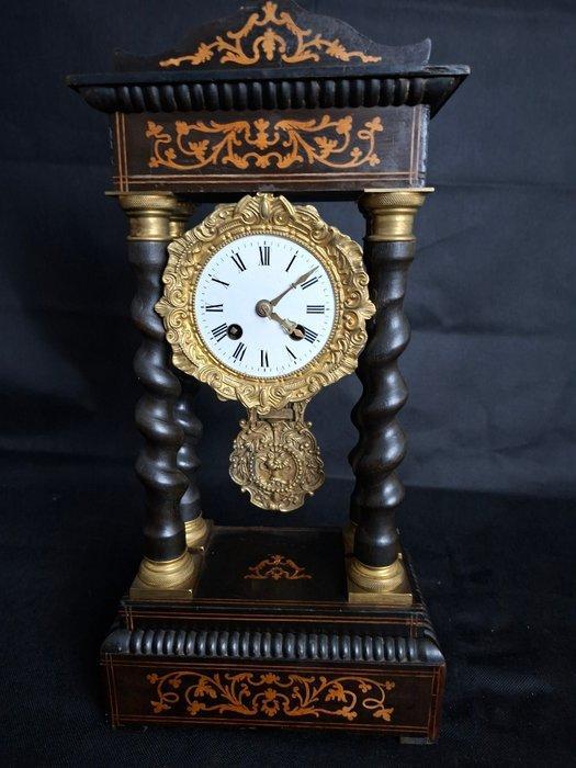 Portico klok - Hout - 1850-1900, Antiek en Kunst, Antiek | Klokken