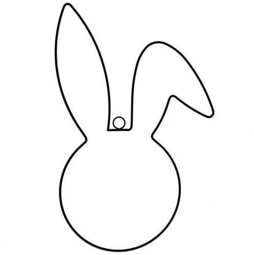 Metalen Frame Haas hangend decoratie Pasen 40,5x26 cm, Huis en Inrichting, Woonaccessoires | Kunstplanten en Kunstbloemen, Nieuw