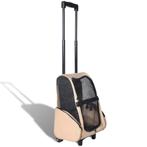 vidaXL Huisdierentrolley inklapbaar beige, Verzenden