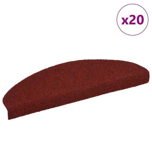 vidaXL Trapmatten zelfklevend 20 st 65x21x4 cm rood, Doe-het-zelf en Bouw, Ladders en Trappen, Nieuw, Verzenden