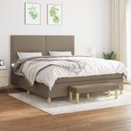 vidaXL Boxspring met matras stof taupe 180x200 cm, Verzenden, Nieuw