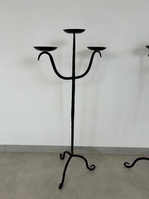 Kandelaar (2) - Metaal - Brutalistisch, Antiek en Kunst, Curiosa en Brocante