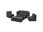 Veiling - Polyrotan Loungeset / Tuinset Salou - Zwart, Nieuw