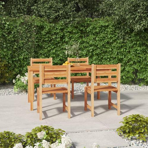 vidaXL Ensemble à manger de jardin 5pcs Bois de teck, Jardin & Terrasse, Ensembles de jardin, Neuf, Envoi