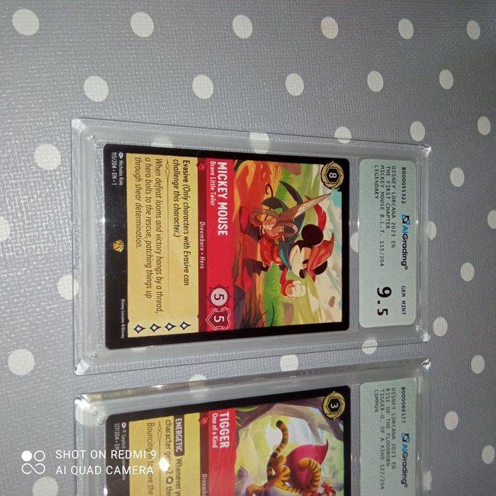 Disney - 2 Graded card - Disney Lorcana - AI grading, Verzamelen, Overige Verzamelen