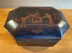 Chinoiserie lacquered - Theekistje / doosje - Hout, Antiek en Kunst