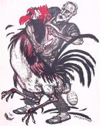 Spotprent over persvrijheid tijdens Eerste Wereldoorlog, Antiek en Kunst, Verzenden