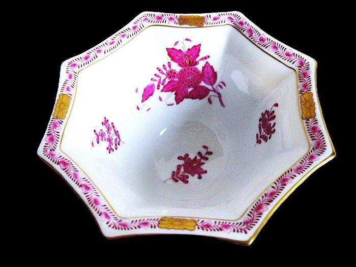 Herend - Schaal - op voet - Apponyi Pink - octogonaal boven, Antiek en Kunst, Antiek | Meubels | Tafels