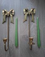 Kaarsenhouder (2) - Messing - Strik wandkandelaars