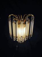 Wandlamp - Glas, Kristal, Messing