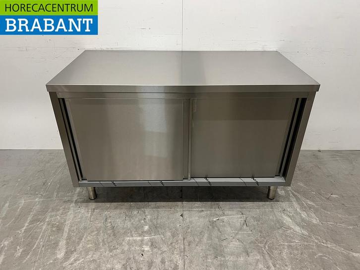 HCB RVS Werkkast Kast 2 schuifdeuren Premium-line 140 cm, Zakelijke goederen, Horeca | Overige, Ophalen of Verzenden