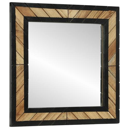 vidaXL Spiegels 2 stuks 50x2x50 cm Massief Acaciahout, Huis en Inrichting, Woonaccessoires | Spiegels, Nieuw, Verzenden
