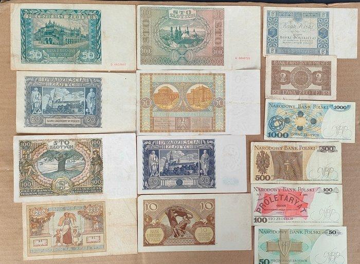 Polen. - 14 banknotes - various dates (Zonder Minimumprijs), Postzegels en Munten, Bankbiljetten | Europa | Niet-Eurobiljetten