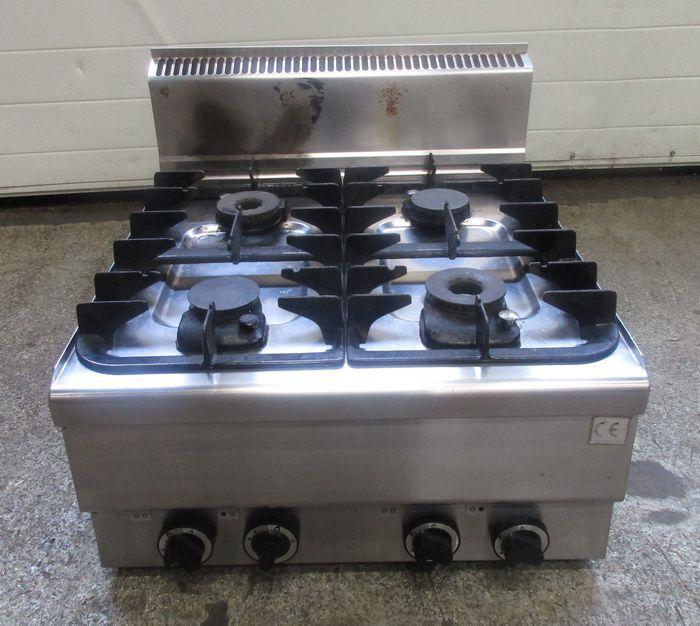 RVS Fornuis met 4 branders B60 x D65 x H30cm, Elektronische apparatuur, Fornuizen