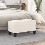 vidaXL Bankje 70x35x41 cm kunstleer crèmekleurig, Verzenden, Nieuw