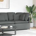 vidaXL Modulaire hoekbank met kussens 100 cm donkergrijs, Verzenden, Nieuw