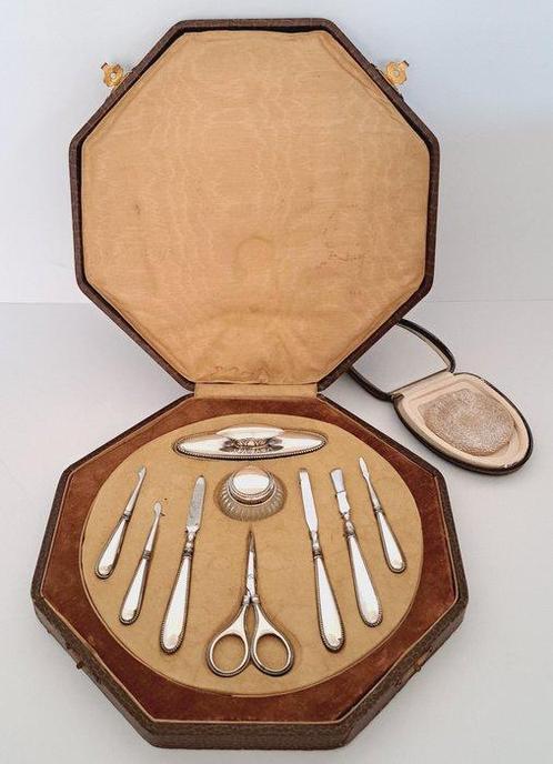 Toiletset (10) - .800 zilver, Antiek en Kunst, Antiek | Zilver en Goud