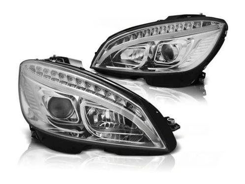 LED Tube koplampen Chrome geschikt voor Mercedes W204, Auto-onderdelen, Verlichting, Nieuw, Mercedes-Benz, Verzenden