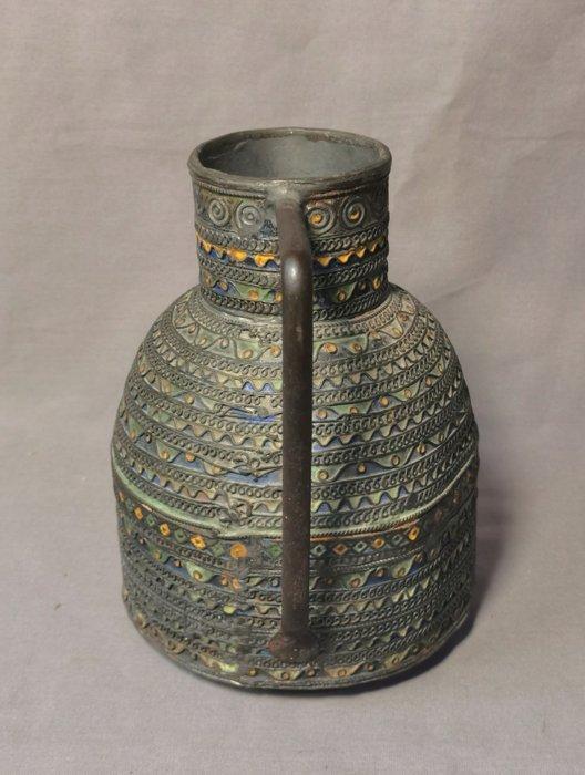 Ewer decorated with cloisonne - Emaille, Koper - North, Antiek en Kunst, Kunst | Niet-Westerse kunst